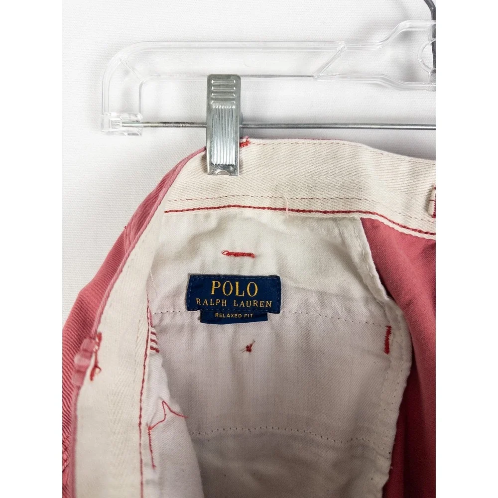 Polo Ralph Lauren Relaxed Fit Chino Shorts Mens 38 Faded Pink Preppy Old Money